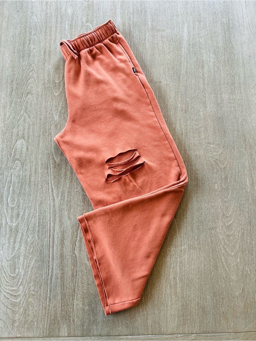 Vans Rust Orange Distressed Sweatpants